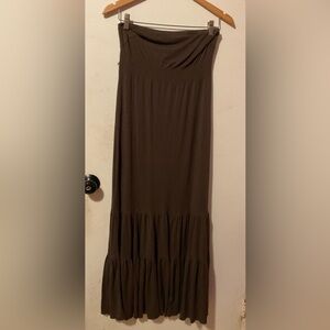 Brown Maxi strapless dress for Women size L
